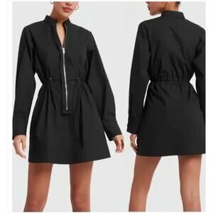 G LABEL GOOP Sz Grossman Sz 12 Utility Dress Black Zip Front